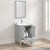 Blossom V8026 24 15 CT M Geneva 24" Freestanding Bathroom Vanity With Countertop, Undermount Sink & Mirror - Metal Grey