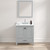 Blossom 026 30 15 CT M Geneva 30" Freestanding Bathroom Vanity With Countertop, Undermount Sink & Mirror - Metal Grey