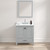 Blossom V8026 30 15 CT M Geneva 30" Freestanding Bathroom Vanity With Countertop, Undermount Sink & Mirror - Metal Grey