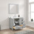 Blossom 026 36 15 CT M Geneva 36" Freestanding Bathroom Vanity With Countertop, Undermount Sink & Mirror - Metal Grey