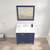 Blossom 026 36 25 CT Geneva 36" Freestanding Bathroom Vanity With Countertop & Undermount Sink - Navy Blue