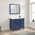 Blossom 026 36 25 CT M Geneva 36" Freestanding Bathroom Vanity With Countertop, Undermount Sink & Mirror - Navy Blue