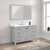 Blossom 026 48 15 CT M Geneva 48" Freestanding Bathroom Vanity With Countertop, Undermount Sink & Mirror - Metal Grey