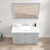 Blossom 026 48 15 CT M Geneva 48" Freestanding Bathroom Vanity With Countertop, Undermount Sink & Mirror - Metal Grey
