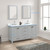 Blossom 026 60 15 CT Geneva 60" Freestanding Bathroom Vanity With Countertop & Undermount Sink - Metal Grey