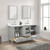 Blossom 026 60 15 CT Geneva 60" Freestanding Bathroom Vanity With Countertop & Undermount Sink - Metal Grey
