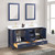 Blossom 026 60 25 CT Geneva 60" Freestanding Bathroom Vanity With Countertop & Undermount Sink - Navy Blue