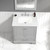 Blossom 027 30 15 CT Copenhagen 30" Freestanding Bathroom Vanity With Countertop & Undermount Sink - Metal Grey