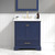 Blossom 027 30 25 CT Copenhagen 30" Freestanding Bathroom Vanity With Countertop & Undermount Sink - Navy Blue