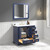 Blossom 027 36 25 CT M Copenhagen 36" Freestanding Bathroom Vanity With Countertop, Undermount Sink & Mirror - Navy Blue