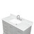 Blossom V8027 48 15 CT M Copenhagen 48" Freestanding Bathroom Vanity With Countertop, Undermount Sink & Mirror - Metal Grey