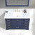 Blossom 027 48 25 CT Copenhagen 48" Freestanding Bathroom Vanity With Countertop & Undermount Sink - Navy Blue