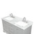Blossom 027 60 15 CT Copenhagen 60" Freestanding Bathroom Vanity With Countertop & Undermount Sink - Metal Grey