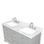 Blossom 027 60 15 CT 2M Copenhagen 60" Freestanding Bathroom Vanity With Countertop, Undermount Sink & Mirror - Metal Grey