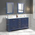 Blossom 027 60 25 CT 2M Copenhagen 60" Freestanding Bathroom Vanity With Countertop, Undermount Sink & Mirror - Navy Blue