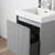 Blossom 028 20 15 A SC Positano 20" Floating Bathroom Vanity with Sink & Side Cabinet - Light Grey