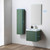 Blossom 028 20 27 A SC Positano 20" Floating Bathroom Vanity with Sink & Side Cabinet - Aventurine Green