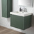 Blossom 028 24 27 A Positano 24" Floating Bathroom Vanity with Sink - Aventurine Green