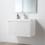 Blossom 028 30 01 A SC Positano 30" Floating Bathroom Vanity with Sink & Side Cabinet - Matte White