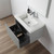 Blossom 028 30 15 A SC Positano 30" Floating Bathroom Vanity with Sink & Side Cabinet - Light Grey