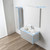 Blossom 028 36 15 A SC Positano 36" Floating Bathroom Vanity with Sink & Side Cabinet - Light Grey