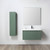 Blossom 028 36 27 A SC Positano 36" Floating Bathroom Vanity with Sink & Side Cabinet - Aventurine Green