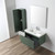 Blossom 028 36 27 A SC Positano 36" Floating Bathroom Vanity with Sink & Side Cabinet - Aventurine Green