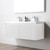 Blossom 028 48 01D A 2SC Positano 48" Floating Bathroom Vanity with Double Sink & 2 Side Cabinet - Matte White
