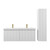 Blossom 028 48 01D A 2SC Positano 48" Floating Bathroom Vanity with Double Sink & 2 Side Cabinet - Matte White