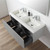 Blossom 028 48 15D A 2SC Positano 48" Floating Bathroom Vanity with Double Sink & 2 Side Cabinet - Light Grey