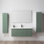 Blossom Positano 48" Floating Bathroom Vanity with Single Sink & 2 Side Cabinet - Aventurine Green - V8028 48 27S A 2SC