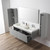 Blossom 028 60 15 A 2SC Positano 60" Floating Bathroom Vanity with Sink & 2 Side Cabinet - Light Grey