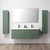 Blossom 028 60 27 A 2SC Positano 60" Floating Bathroom Vanity with Sink & 2 Side Cabinet - Aventurine Green