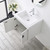 Blossom 034 24 01 CH A Moss 24" Floating Bathroom Vanity with Sink - White