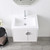 Blossom 034 24 01 CH A Moss 24" Floating Bathroom Vanity with Sink - White