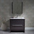Blossom V8014 36 16 MC Milan 36" Freestanding Bathroom Vanity With Sink & Medicine Cabinet - Silver Grey