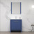 Blossom 014 30 25 M Milan 30" Freestanding Bathroom Vanity With Sink & Mirror- Navy Blue