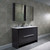 Blossom 014 48 16 DM Milan 48" Freestanding Bathroom Vanity With Double Sink & Mirror - Silver Grey