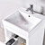 Blossom 014 20 01 M Milan 20" Freestanding Bathroom Vanity With Sink & Mirror- Glossy White