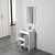 Blossom 014 24 01 M Milan 24" Freestanding Bathroom Vanity With Sink & Mirror- Glossy White