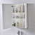 Blossom 014 24 01 MC Milan 24" Freestanding Bathroom Vanity With Sink & Medicine Cabinet - Glossy White