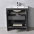 Blossom V8014 24 16 M Milan 24" Freestanding Bathroom Vanity With Sink & Mirror- Silver Grey