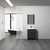 Blossom 014 24 16 MC Milan 24" Freestanding Bathroom Vanity With Sink & Medicine Cabinet - Silver Grey