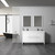 Blossom 014 60 01 MC Milan 60" Freestanding Bathroom Vanity With Sink & Medicine Cabinet - Glossy White