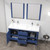 Blossom 014 60 25 M Milan 60" Freestanding Bathroom Vanity With Sink & Mirror- Navy Blue