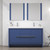 Blossom V8014 60 25 M Milan 60" Freestanding Bathroom Vanity With Sink & Mirror- Navy Blue