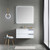 Blossom 020 36 01 C MT12 Sofia 36" Floating Bathroom Vanity With Ceramic Sink, Metal Legs - White