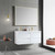 Blossom V8018 48 23 C MT12 Jena 48" Floating Wall Hung Bathroom Vanity With Ceramic Sink, Metal Legs - White