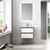 Blossom 019 24 01 A MT12 Berlin 24" Floating Bathroom Vanity With Acrylic Sink, Metal Legs - Glossy White & Glossy Grey