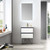 Blossom V8019 24 01 A MT12 Berlin 24" Floating Bathroom Vanity With Acrylic Sink, Metal Legs - Glossy White & Glossy Grey